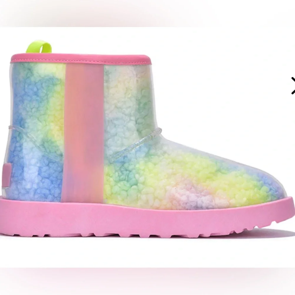 EUC - Cape Robbin - Bayberry Multi-Color Fur Bootie - Woman's Size 7